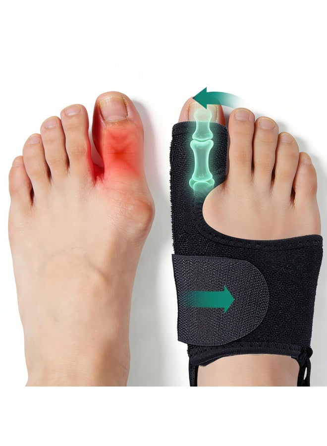 عبوتان من مصحح إصبع القدم الكبير، مقوّم البونيون، دعامة البونيون لتخفيف آلام القدم الناتجة عن انحراف الإصبع الكبير للنساء والرجال، مصحح البونيون القابل للتعديل، دعامة ليلية للبونيون - Image 1